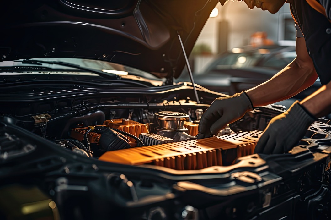 Automechaniker bei der Arbeit