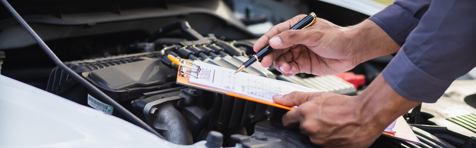 car service center mechanics are checking condition car and engine make sure they are ready use and in perfect condition according center warranty. periodic vehicle inspections for safety in driving.